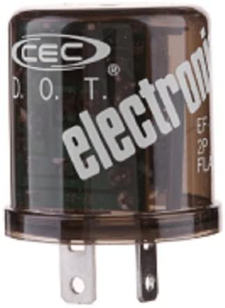 CEC Industries EF32 Electronic Turn Signal Flasher Relay, Round, 2 Prongs, 12 Volts