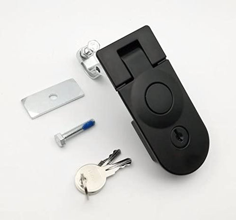 OWACH RV Compartment Lock Trigger Latch Baggage Door Latch, with Key,Flat Bracket, Long Grip arm - Adjustable Grip Range: 1.77