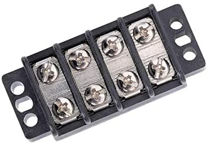 Bussmann BP/TB200-04-RP TB200 Series Double Row Barrier Terminal Block 4 Pole (300V, 20A per Pole), 1 Pack