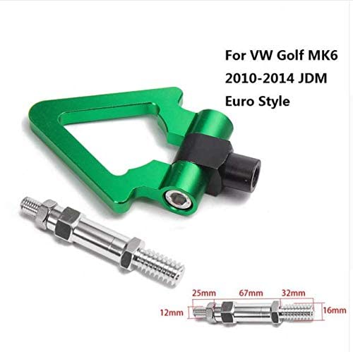 EPMAN Car Racing Trailer Hook Ring Eye Race Tow Towing Front Rear for VW Golf MK6 10-14 JDM Euro Style TK-RTHLPH011 (Red)