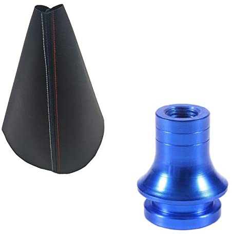 baiyoou Shift Knob Boot Retainer/Adapter for Manual Gear Shifter Lever M10X1.5,and Universal Auto Manual Gear Shift Knob Boot Dust Cover. (Red)