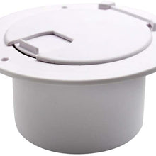 KABITA115 - POLAR WHITE RV Electric Power Cord Medium Round Cable Hatch 3.5" Cutout