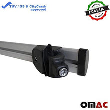 OMAC Roof Racks Lockable Cross Bars Carrier Cargo Racks Rail Aluminium Silver Set 2 Pcs. for Ford Edge 2015-2018