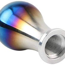 YILE 5 Speed Gear Stick Shifting Knob, Chrome Finish Aluminum Alloy MT Car Shifter Handle Fit Most Automatic Manual Vehicles (Regular Style)