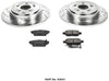 Power Stop K2431 Rear Brake Kit with Drilled/Slotted Brake Rotors and Z23 Evolution Ceramic Brake Pads
