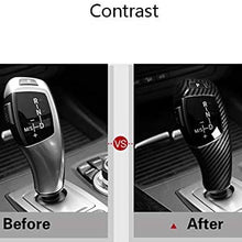 Bluecow Carbon Fiber Gear Shift Knob Cover Trim, Replacement Accessories for BMW F01 F02 F07 F10 F11 F15 F16 F18 F20 F21 F22 F23 F30 F32 F33 F34 F35 F36 E70 E71 E70M E71M