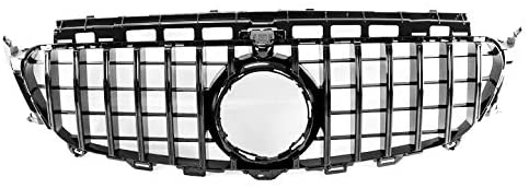 ZMAUTOPARTS GT-R Style Front Upper Hood Grille Gloss Black Compatible with 2016-2018 Mercedes-Benz E-Class W213
