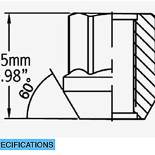 Wheel Accessories Parts Set of 20 Bulge Acorn Open End Chrome Small Diameter Lug Nut Full Set (M14x1.50)