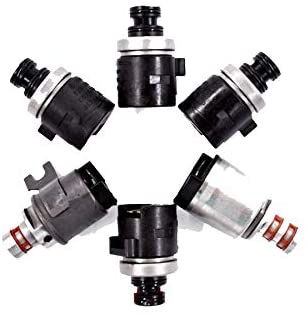 4R44E 4R55E 5R55E Transmission Shift Solenoid Kit 6PCS for Ford Ranger Explorer Mazda 4WD 1997-Up