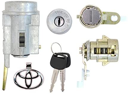 Toyota Pickup Truck 1989-1995 Ignition & 2 Door Lock Cylinders with New Keys (S30020)