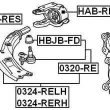 51350Swae01 - Front Arm Bushing (for Front Arm) For Honda - Febest