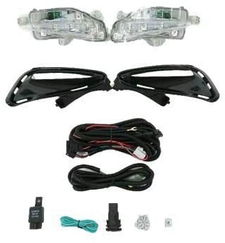 AutoModed Fog Light Set for 2017 2018 2019 Toyota Corolla LE XLE CE | Lamp Bulb Wiring Switch Bezels | Daytime Driving Running Lights Replacement | by AutoModed