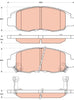 TRW TPC0465A Premium Front Disc Brake Pad Set