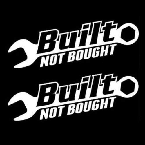 iJDMTOY (2 JDM Euro Cool Built Not Bought Drift Racing Turbo Racer Style Car Window Bumper Vinyl Decal Stickers