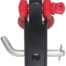 OPENROAD Red Shackle Hitch Receiver,Heavy Duty and Solid with 3/4 Inch D Ring Shackle