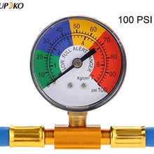 Aupoko R134A AC Refrigerant Charge Hose, 1/2’’ Acme Can Opener Tap Dispensing Valve, and Recharge Hose with Pressure Gauge, Fits for Car AC Air Conditioning Refrigerant