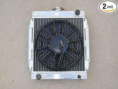 3 Row Aluminum radiator + Fan For DATSUN 1200 B110 A12/ A12T 1.2L 1970-1976 75