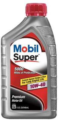 Mobil Super 10W40 Motor Oil, 1 Quart - 6 per case.