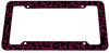 Motorup America Auto License Plate Frame Cover 2-Pack - Fits Select Vehicles Car Truck Van SUV - Wild Pink Leopard Print