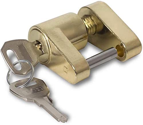 Motorup America Trailer Hitch Coupler Bolt Lock - Locking Pin Car Accessories Best for Tow Truck Boat RV Travel Kit - Anti Theft Security Receiver Coupling Locks