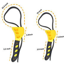 Straps Wrench Filter Tool Set Adjustable Rubber Oil Water Straps Wrench Plumbing Shower Head Craftsman Wrench Heavy Duty Multifunctional Wrench Tools 2PACK