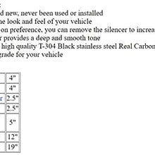 S SIZVER Weld-On Muffler Series 4" N1 Carbon Tip Black 2.5" Inlet+Silencer