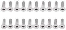 DEDC 20 Pcs Black Aluminum Fender Bumper Washer Bolt, Engine Bay Dress Up Fastener Kit for Car License Plate Frame, Fender, Bumper, M6x20mm