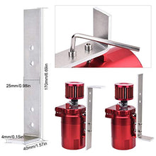 SPEEDWOW Aluminum Oil Catch Can Tank Filter Baffled With Breather Filter And Hose Kit Universal (Red)