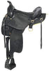 Tough-1 Tooled Enduro Rider Saddle Pkg W/Horn - Black - 16 1/2
