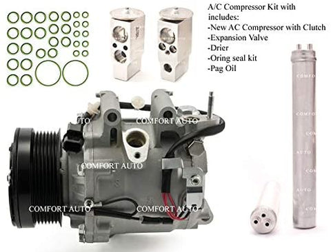 2006 2007 2008 2009 2010 2011 Honda Civic 1.8L 4 Door ONLY SEDAN New AC Compressor KIT 1 Year Warranty