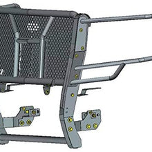Black Horse - Rugged Heavy Duty Grille Guard Kit (with 20 in Single Led Bar) 2019-2021 GMC Sierra 1500 RU-GMSI19-B-K2