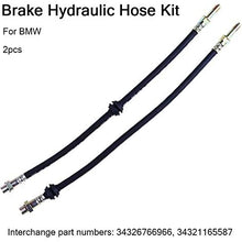 Rumors New 2X Front Brake Hose Brake Hose Fit for BMW 3 3ER E46 316 318 320 323 325 330 Z4 Accessories Durable Practical L0507 (Color : BK)