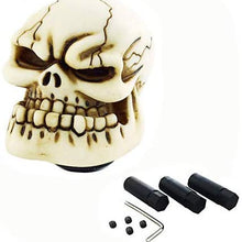Lunsom Skull Shift Knobs Resin Shifter Head Most Car Transmission Shifting Stick Handle Fit Most Automatic Manual Vehicle (Green)