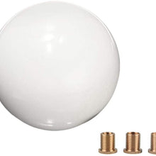 Pursuestar White Round Cue Luminous Ball Shift Knob Car Gear Shifter Head Fit Most Manual Automatic Vehicles 5 6 Speed