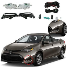 AutoModed Fog Light Set for 2017 2018 2019 Toyota Corolla LE XLE CE | Lamp Bulb Wiring Switch Bezels | Daytime Driving Running Lights Replacement | by AutoModed