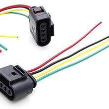 4 Packs Ignition Coil Connector Plug Harness Pigtail 4 pin - Compatible with Audi A3 A4 A5 A6 VW Volkswagen CC Passat 1.8T 2.0T 2.5L 3.2L - Replace 1J0973724 - Vehicle 4 packs Ignition Coil Connector
