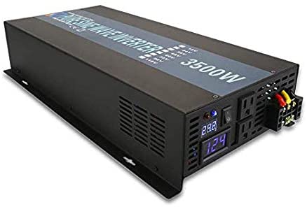 WZRELB Full Power Endurable 3500W 12VDC to 120VAC 60HZ US DUAL OUTLETS LED DISPLAY PURE SINE WAVE INVERTER Power Converter, (RBP350012B1)
