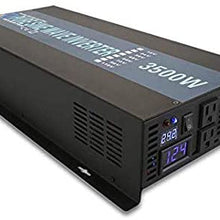 WZRELB Full Power Endurable 3500W 12VDC to 120VAC 60HZ US DUAL OUTLETS LED DISPLAY PURE SINE WAVE INVERTER Power Converter, (RBP350012B1)