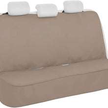AllProtect Waterproof Neoprene Rear Bench Seat Cover for Car SUV Truck - Quick Install - Heavy Duty Universal Fit - for Work, Utility, Kids, Pets & Vehicle Protection (Solid Gray)