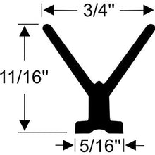 Steele Rubber Products Service Vehicle Compartment Door Seal - Roll up Door Bottom Rail Seal Large X Profile with tabs - Sold and Priced by The Foot 70-3960-477