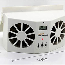 Motorhome accessories 2W Solar Powered Car Auto Air Vent Cool Fan Cooler Ventilation System Radiator Temperature Display,for most automotive trucks