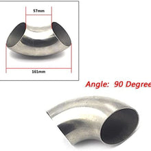 Car 3" inch/76mm 90 Degree Stainless Steel Bend Elbow Pipe Piping Tubing Newest