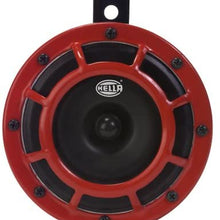 HELLA 003399801 Supertone 12V High Tone / Low Tone Twin Horn Kit with Red Protective Grill, 2 Horns (3AG 003 399-801)
