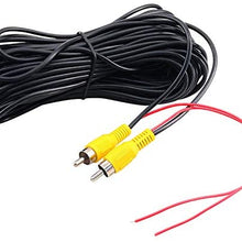Yeung Qee RCA Video Cable Reverse Rear View Parking Camera Video Cable Detection Wire for Backup Camera,Reverse Camera and Monitor System (30ft/10m)