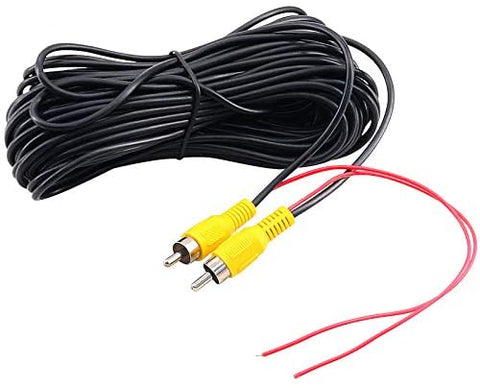 Yeung Qee RCA Video Cable Reverse Rear View Parking Camera Video Cable Detection Wire for Backup Camera,Reverse Camera and Monitor System (30ft/10m)