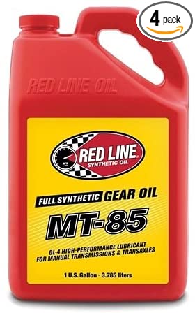 Red Line 50505-4PK MT-85 75W85 Gear Oil, 1 gallon, 4 Pack