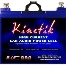 Kinetik HC800 BLU 800W 12V High Current AGM Car Audio Battery Power Cell (BLU Series)