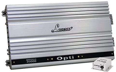 Lanzar OPTI2000D Optidrive 2000 Watt Half Ohm Stable Mono Block Digital Competition Class Amplifier
