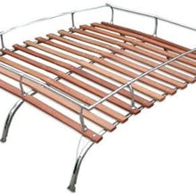 M-VDub 3 Bows Stainless Steel Roof Rack with Dark Wood Compatible with Type 2 Bus 1950-1979 All Years