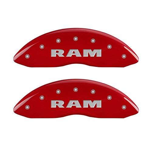 MGP Caliper Covers 55001SRMHRD Caliper Cover with Red Powder Coat Finish, (Set of 4)